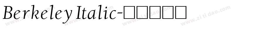 Berkeley Italic字体转换